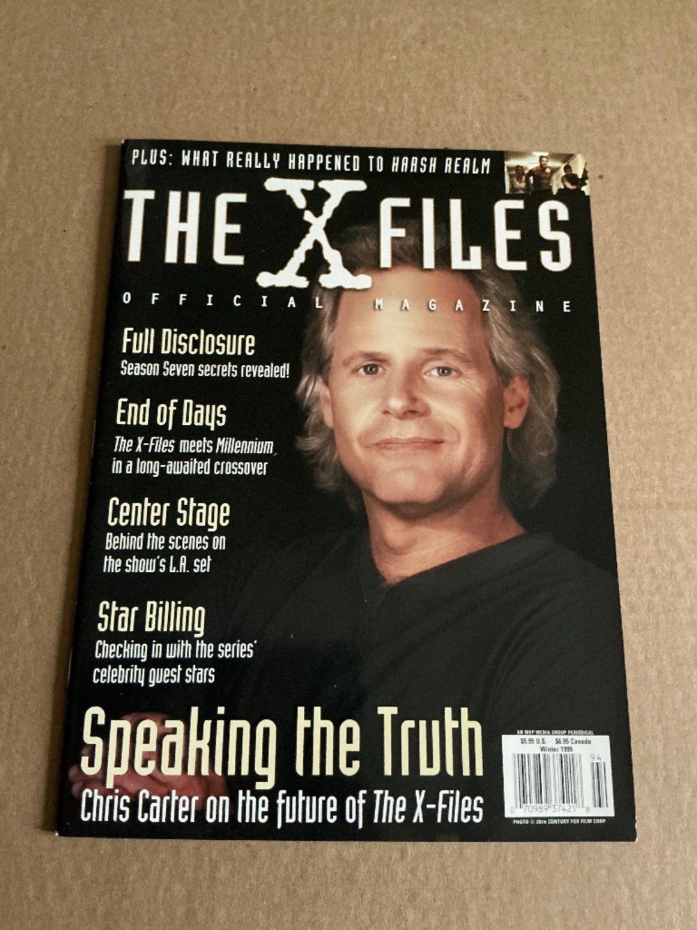 The X-Files Official Magazine Winter 1999 Chris Carter Cover vol 1 No 12